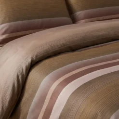 Dekbedovertrek Percale-Katoen - Stripe Kaneel