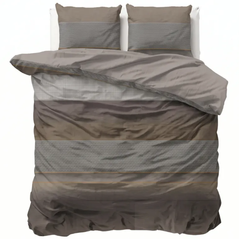 Dekbedovertrek Percale-Katoen - Stripe Geometrie