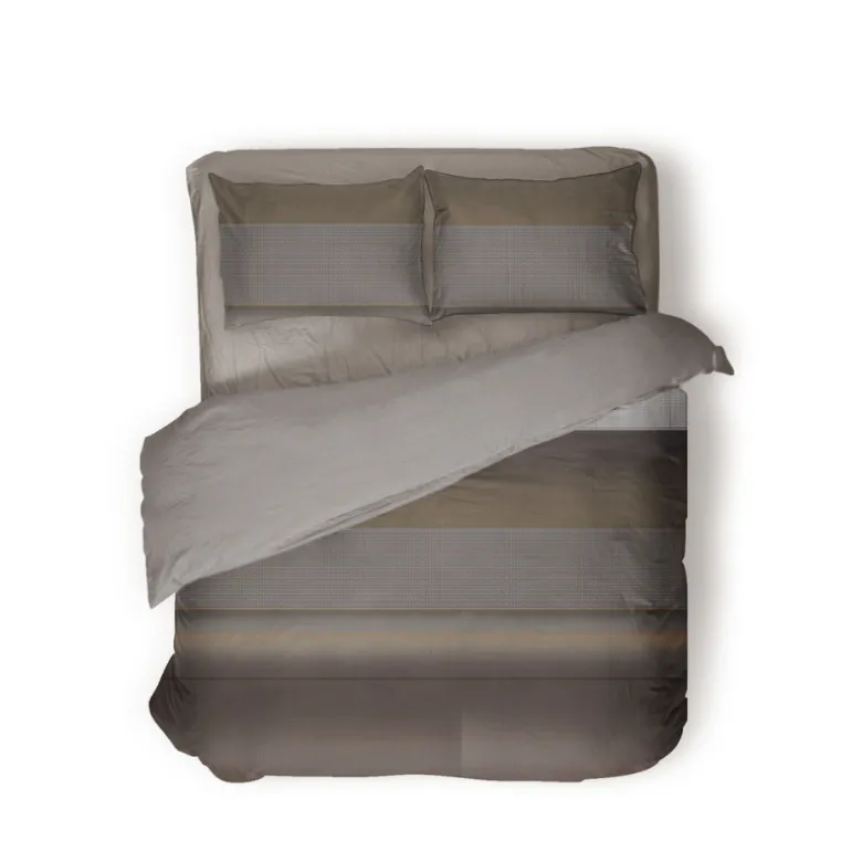 Dekbedovertrek Percale-Katoen - Stripe Geometrie