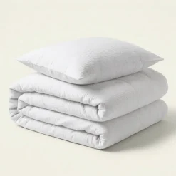 Dekbedovertrek Percale-Katoen - Mousseline - Wit
