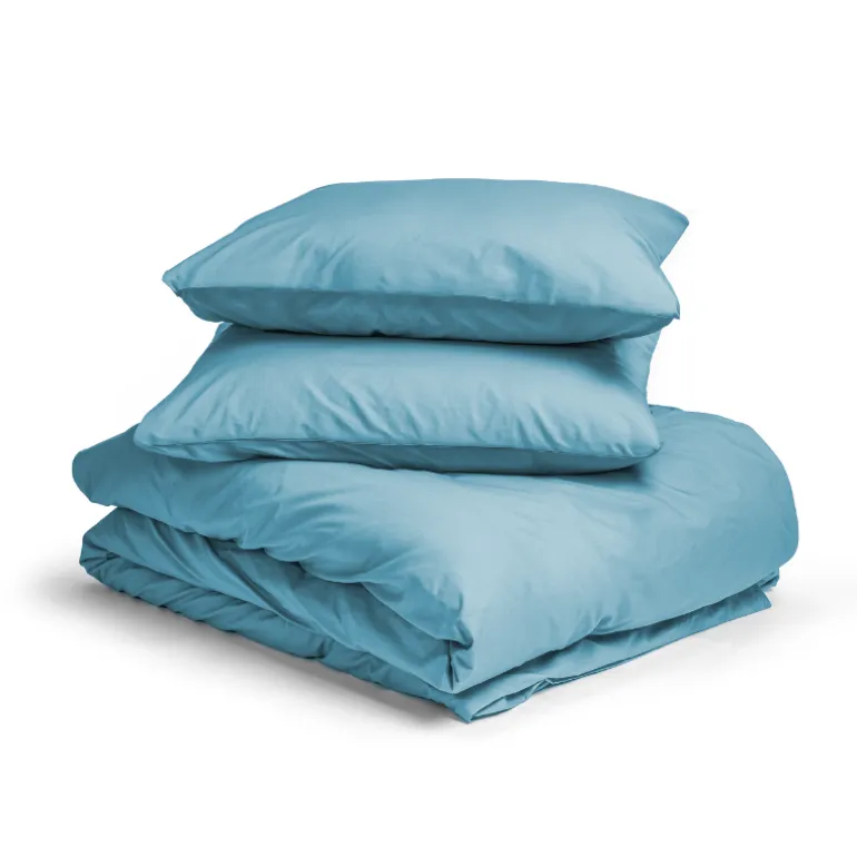 Dekbedovertrek Percale Katoen Uni - Blauw