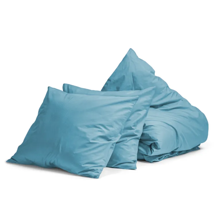 Dekbedovertrek Percale Katoen Uni - Blauw