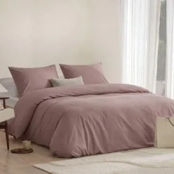 Dekbedovertrek Percale-Katoen - Stonewash Rose