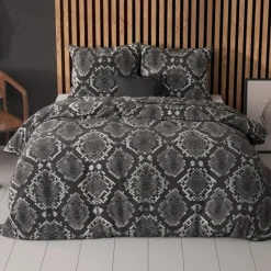 Dekbedovertrek Riley Cotton blend - Antraciet