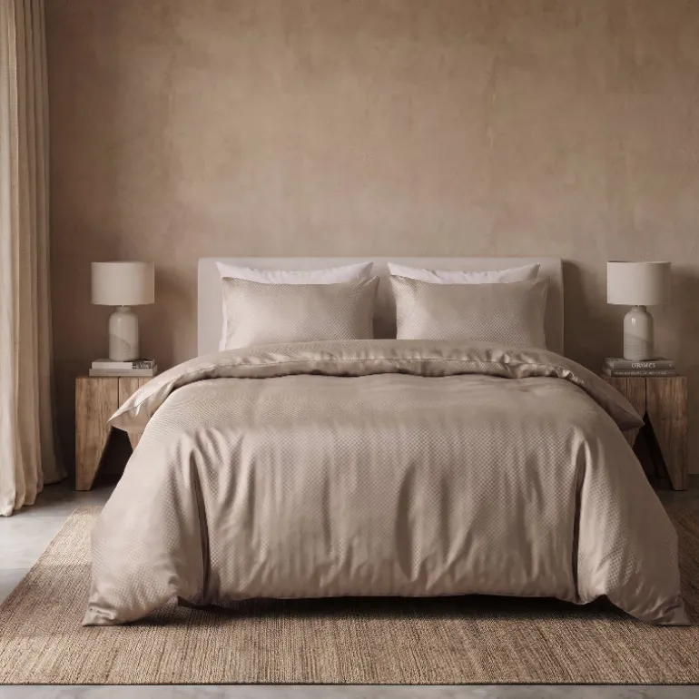 Dekbedovertrek Satin Point - Taupe