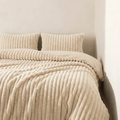 Dekbedovertrek Teddy Rib - Creme/Off White