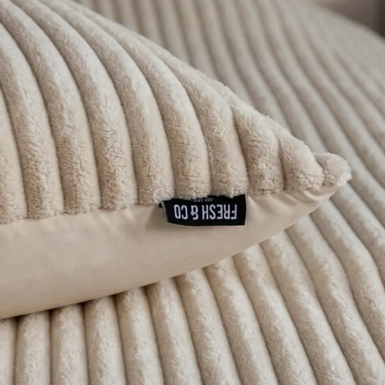 Dekbedovertrek Teddy Rib - Taupe
