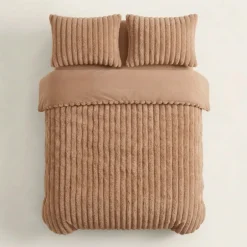 Dekbedovertrek Teddy Rib - Zacht Roze