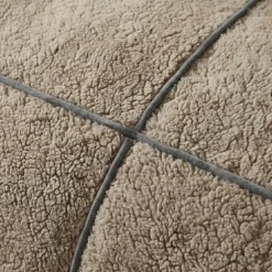 Dekbedovertrek Teddy Trim - Taupe / Antraciet