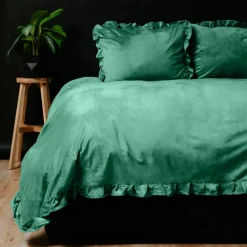 Dekbedovertrek Velvet Ruffles - Groen