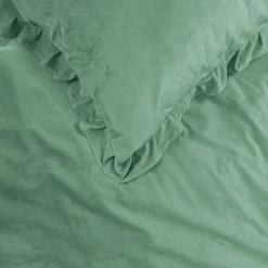Dekbedovertrek Velvet Ruffles - Groen