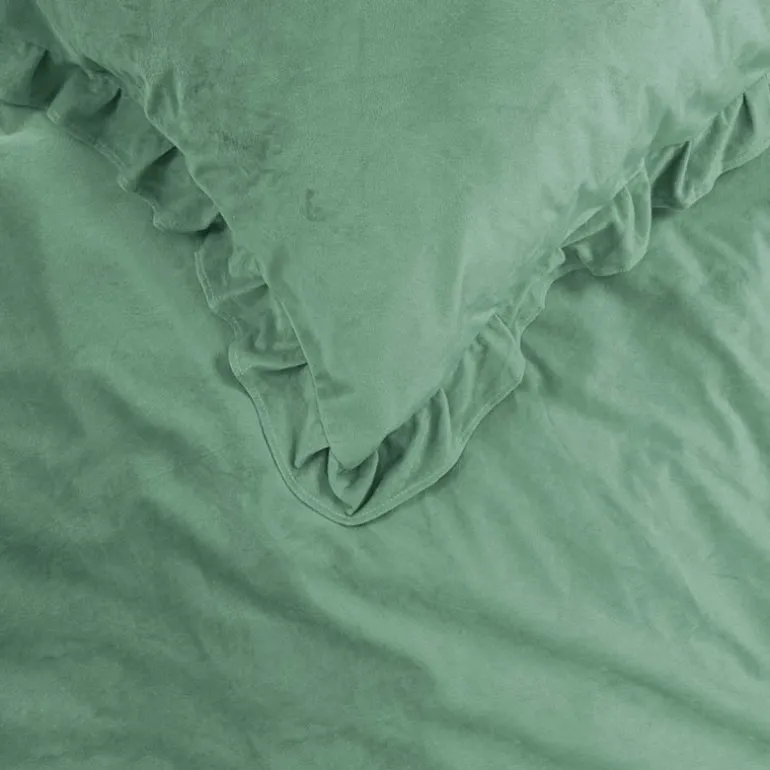 Dekbedovertrek Velvet Ruffles - Groen