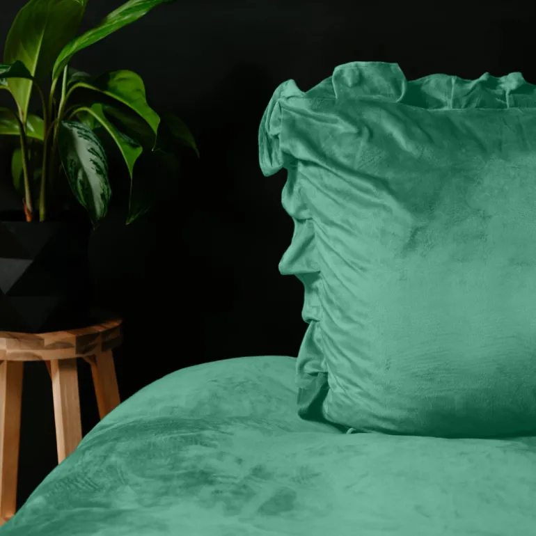 Dekbedovertrek Velvet Ruffles - Groen