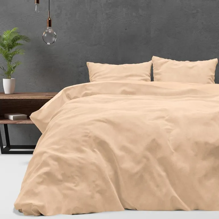 Dekbedovertrek Velvet Uni - Beige