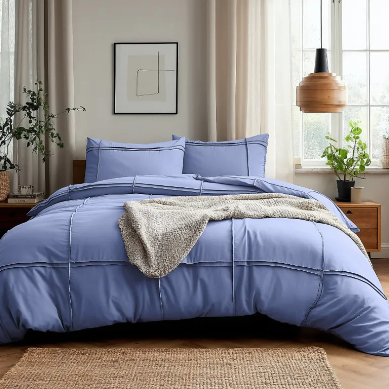 Dekbedovertrek Washed Tufted - Blauw