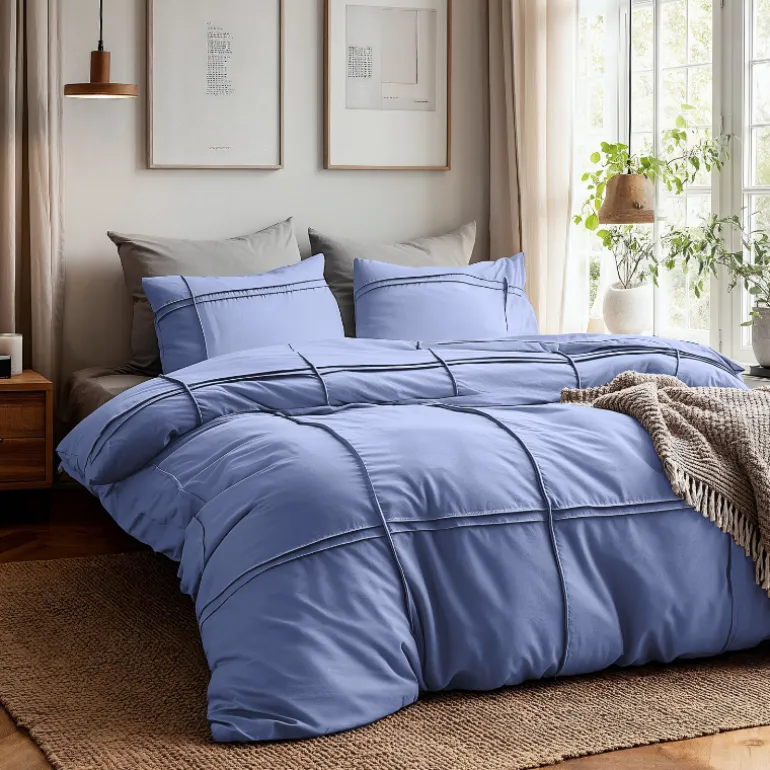 Dekbedovertrek Washed Tufted - Blauw