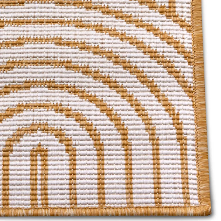 Dubbelzijdig Buitenkleed Flatweave - Oker