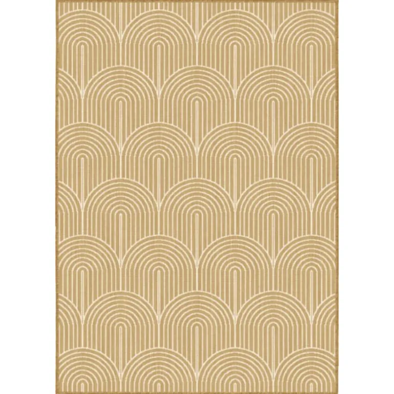 Dubbelzijdig Buitenkleed Flatweave - Oker