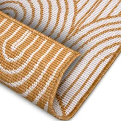 Dubbelzijdig Buitenkleed Flatweave - Oker
