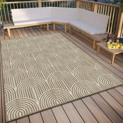 Dubbelzijdig Buitenkleed Flatweave - Taupe