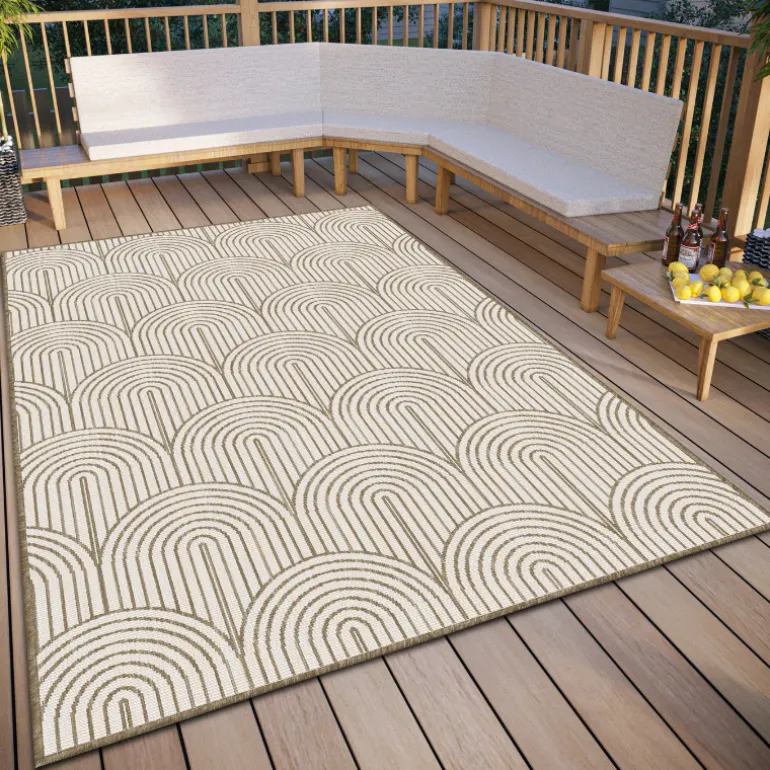 Dubbelzijdig Buitenkleed Flatweave - Taupe