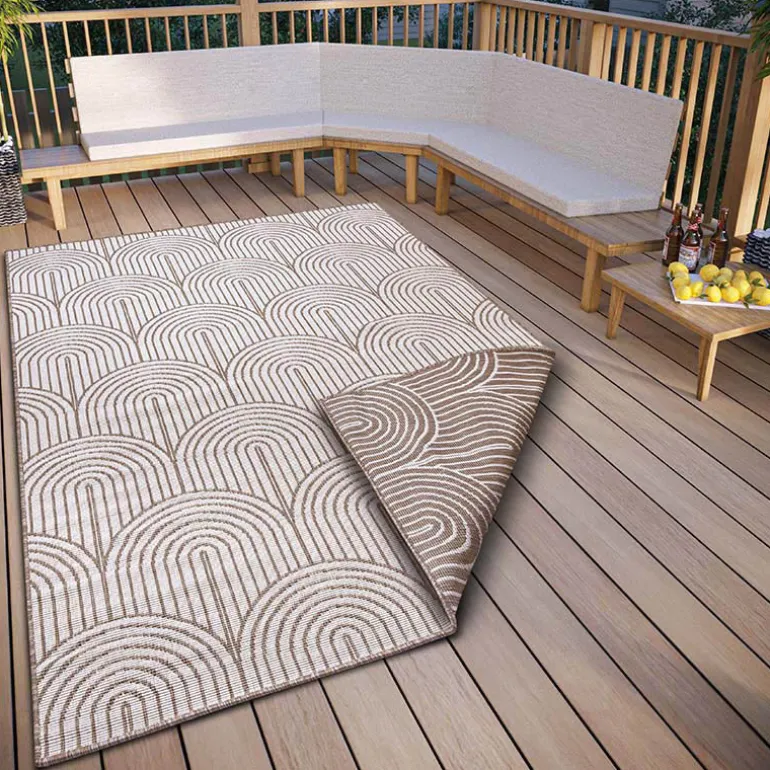 Dubbelzijdig Buitenkleed Flatweave - Taupe