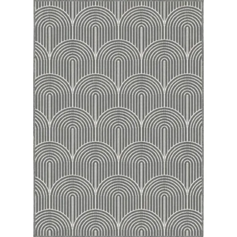 Dubbelzijdig Buitenkleed Flatweave - Zilver