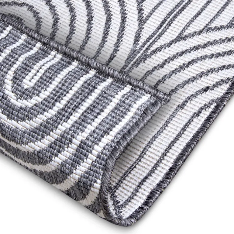 Dubbelzijdig Buitenkleed Flatweave - Zilver