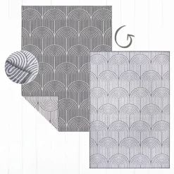 Dubbelzijdig Buitenkleed Flatweave - Zilver