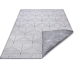 Dubbelzijdig Buitenkleed Flatweave - Zilver