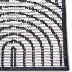 Dubbelzijdig Buitenkleed Flatweave - Zwart