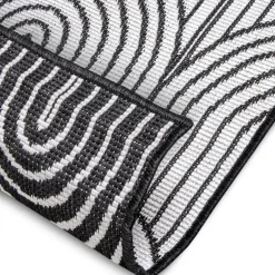 Dubbelzijdig Buitenkleed Flatweave - Zwart