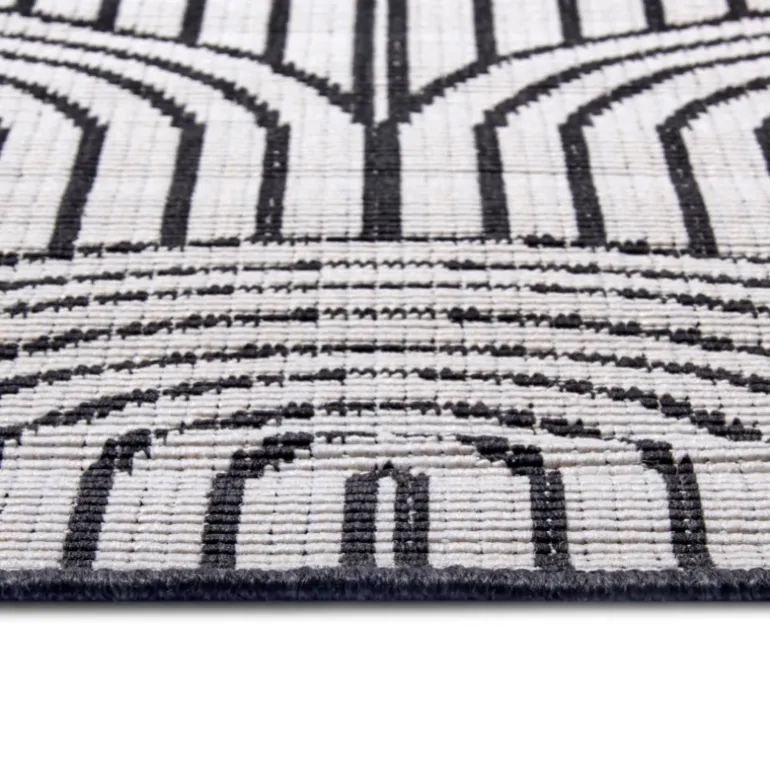 Dubbelzijdig Buitenkleed Flatweave - Zwart