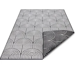Dubbelzijdig Buitenkleed Flatweave - Zwart