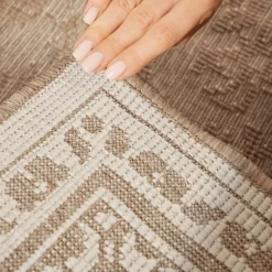 Dubbelzijdig Buitenkleed Kona - Beige/Wit