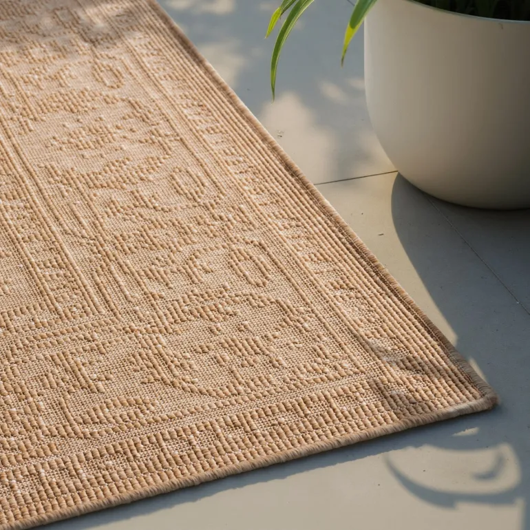 Dubbelzijdig Buitenkleed Kona - Beige/Wit