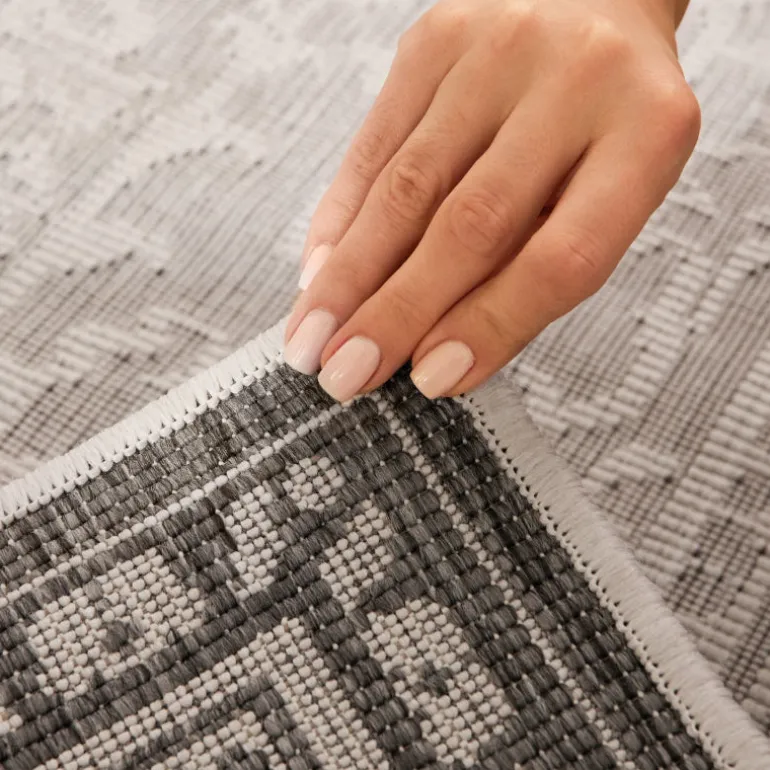 Dubbelzijdig Buitenkleed Kona - Wit/Grijs