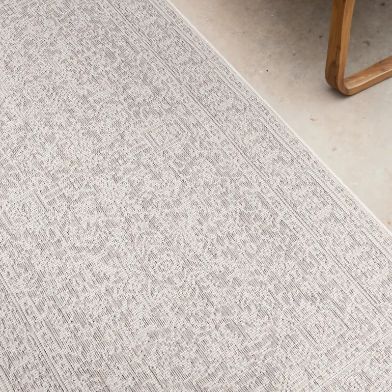 Dubbelzijdig Buitenkleed Kona - Wit/Grijs