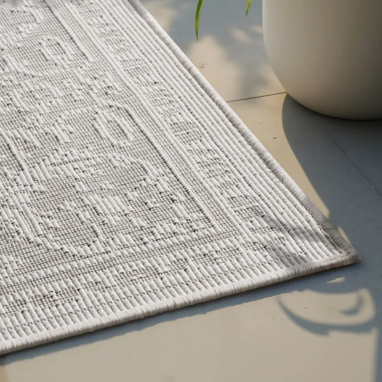Dubbelzijdig Buitenkleed Kona - Wit/Grijs