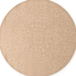 Dubbelzijdig Buitenkleed Kona Rond - Beige