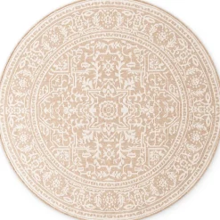 Dubbelzijdig Buitenkleed Kona Rond - Beige