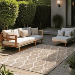 Dubbelzijdig Buitenkleed Liora - Beige