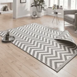 Dubbelzijdig Buitenkleed Palma - Grijs/Creme