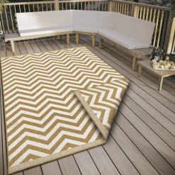Dubbelzijdig Buitenkleed Palma - Beige/Wit
