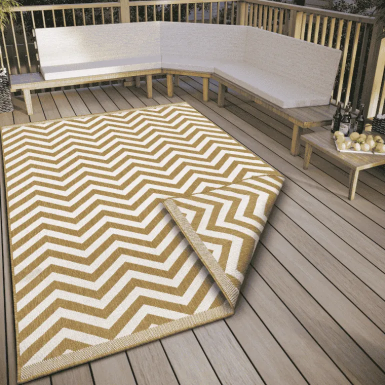 Dubbelzijdig Buitenkleed Palma - Beige/Wit