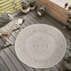 Dubbelzijdig Buitenkleed Porto Rond - Beige/Creme