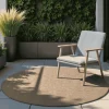 Dubbelzijdig Buitenkleed Rosel Rond - Beige