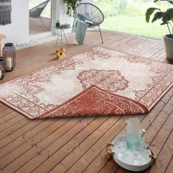 Dubbelzijdig Buitenkleed Triomphe - Terra/Crème