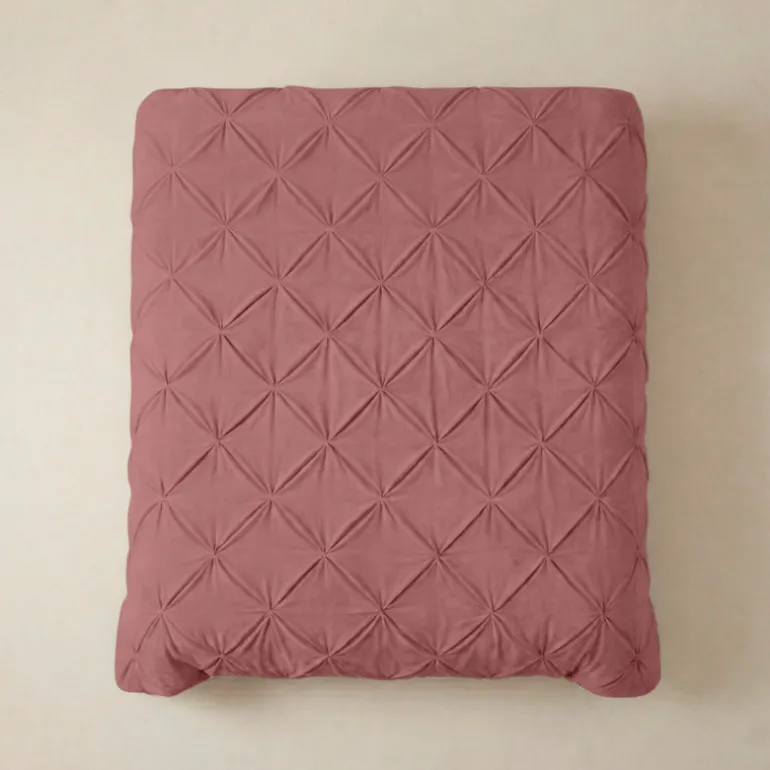Easy Dekbed Diamond Pintuck - Roze