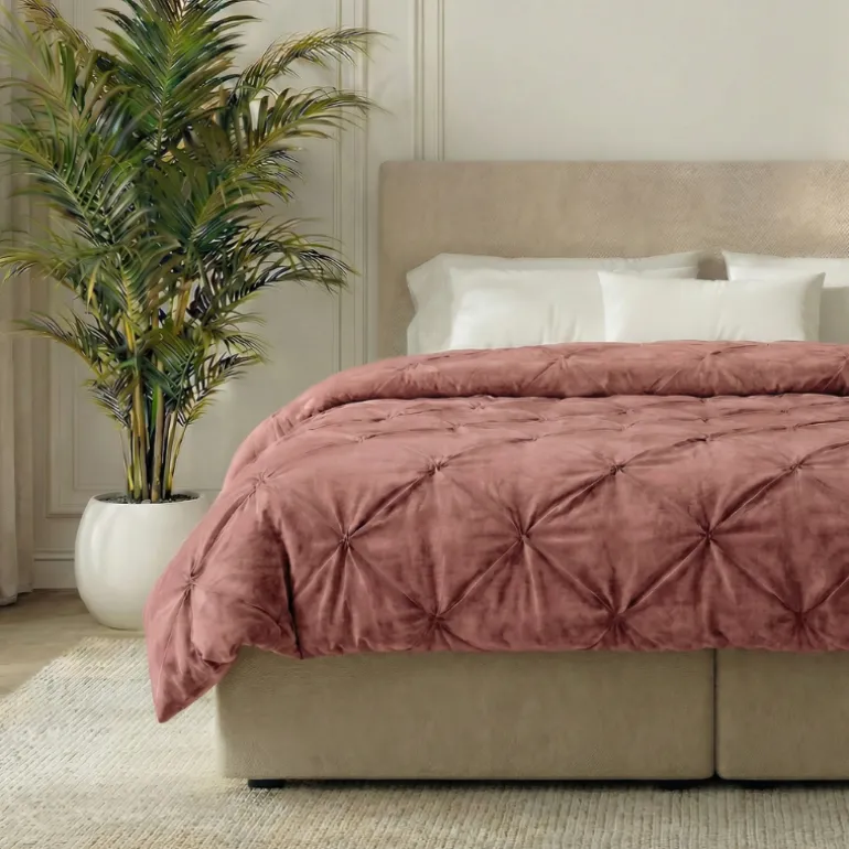 Easy Dekbed Diamond Pintuck - Roze